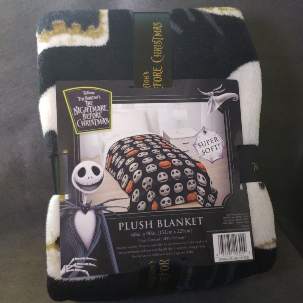 Nightmare Before Christmas Plush Throw Blanket